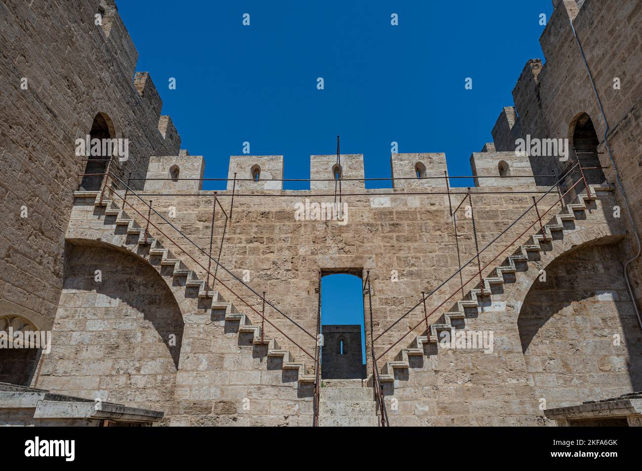 Torres de Serranos, Valencia, Spanien. Stadttor. Stockfoto