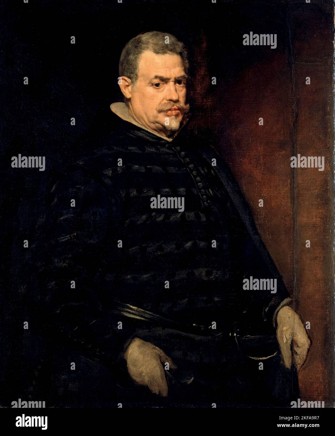 Juan Mateos (ca. 1575-1643), war ein Pferdejäger und der königliche Jagdmeister von Philipp IV. Von Spanien, Porträt in Öl auf Leinwand von Diego Velazquez, um 1634 Stockfoto