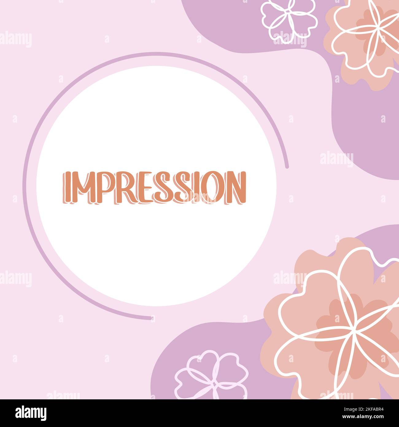 Inspiration, die einen Eindruck von Zeichen vermittelt. Überblick über das Unternehmen eine Idee und ein Gefühl oder eine Meinung über etwas oder jemanden Stockfoto