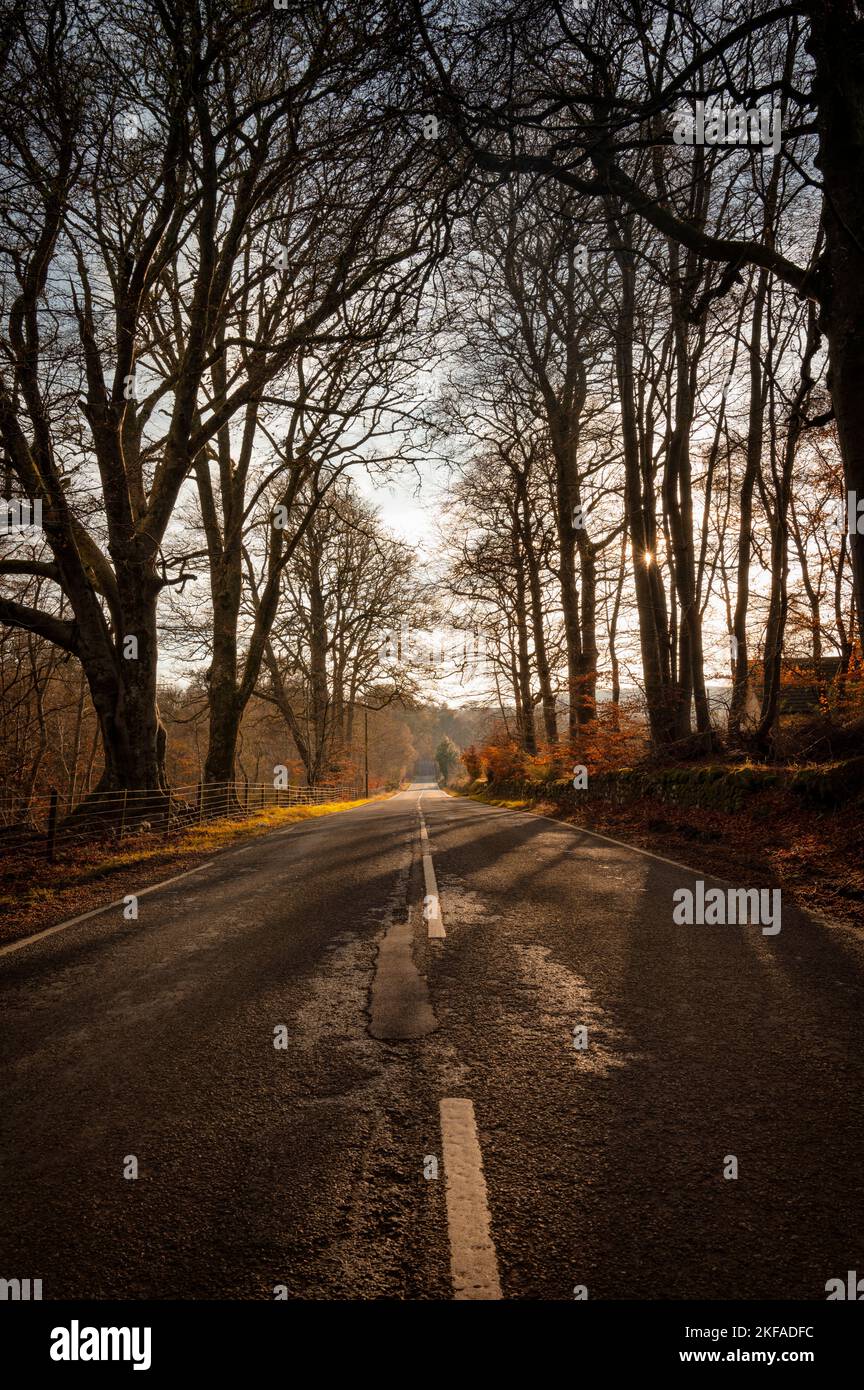 Der Weg zum Culnakirk Stockfoto