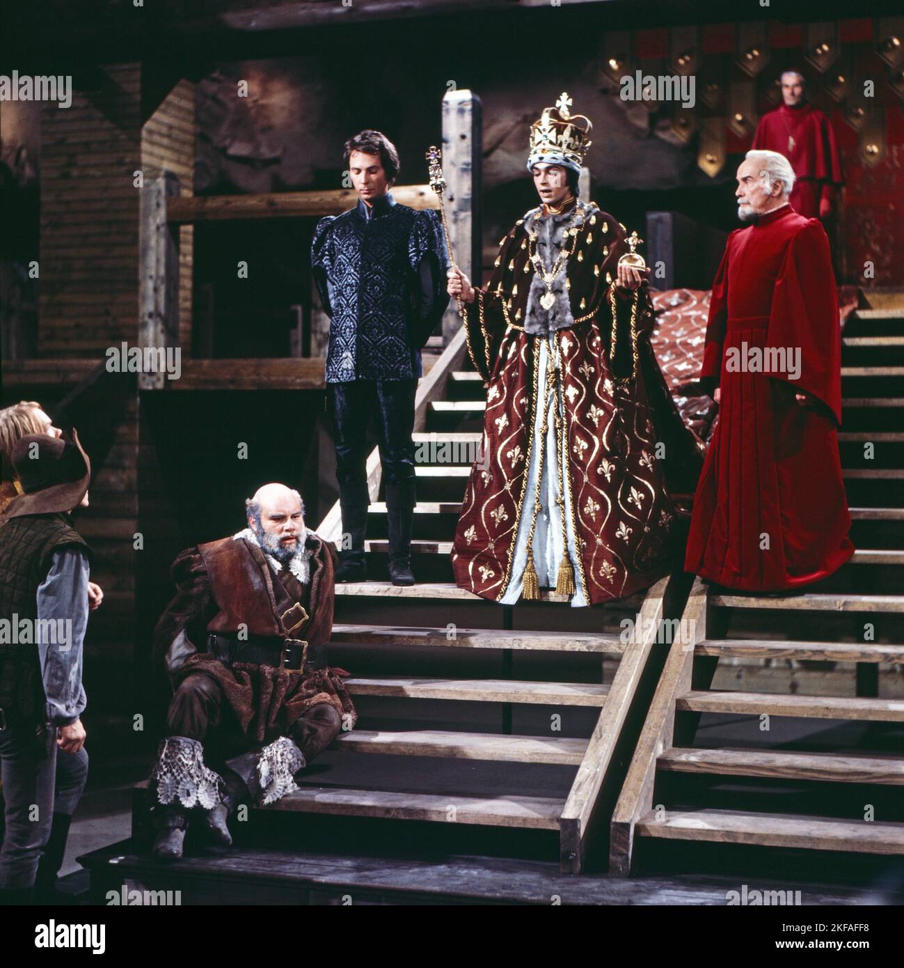 König Heinrich IV., Fernsehfilm nach dem Stück von William Shakespeare in der Neufassung von Theodor Schübel, Deutschland 1975, Regie: Werner schlechte, Darsteller: Szene mit Wolfgang Reichmann, Christian Reiner, Walter Rilla Stockfoto