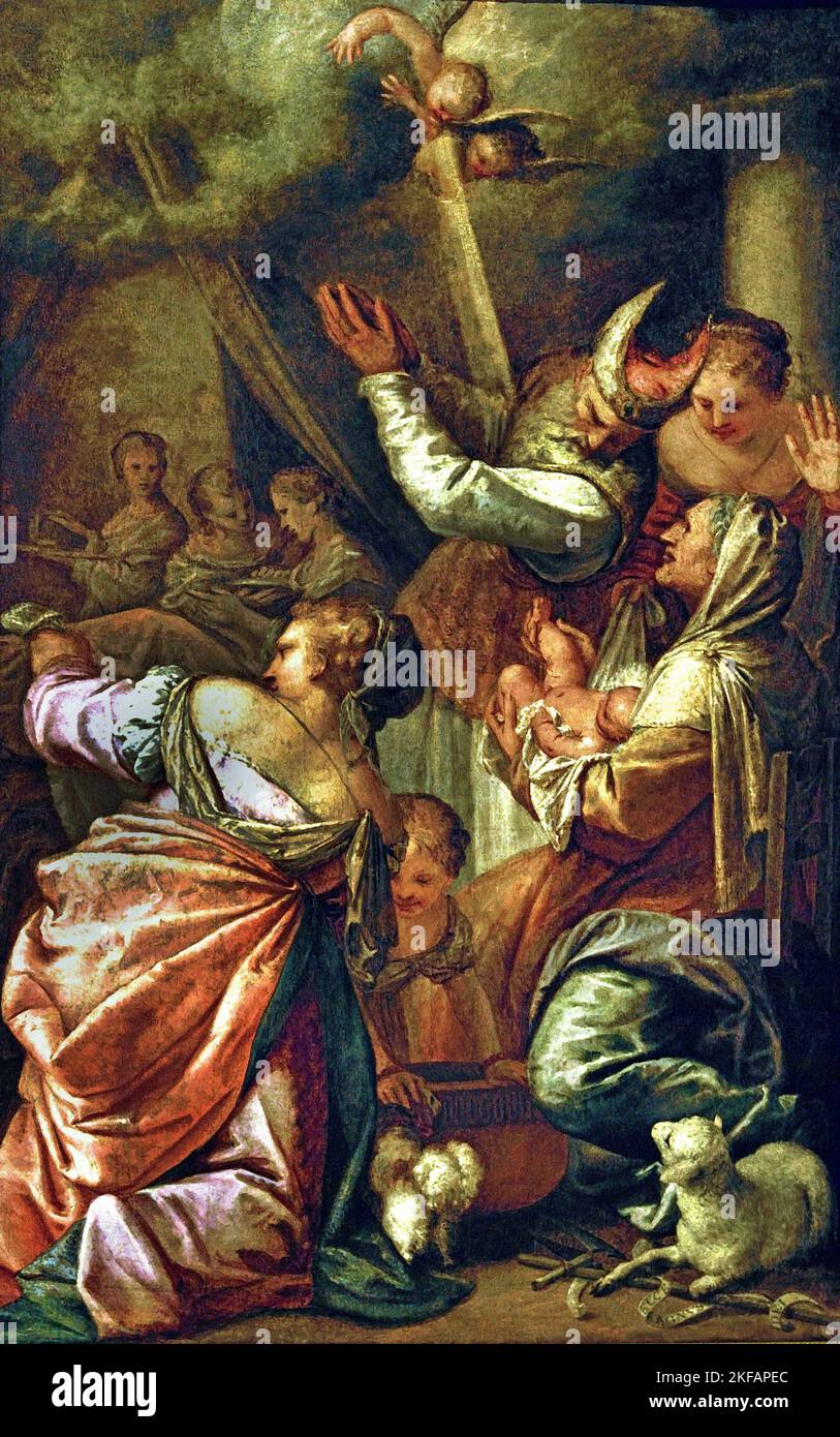 Die Geburt von Johannes dem Täufer 1650-1660, von Pietro Liberi 1605-1687 Italien, Italienisch Stockfoto