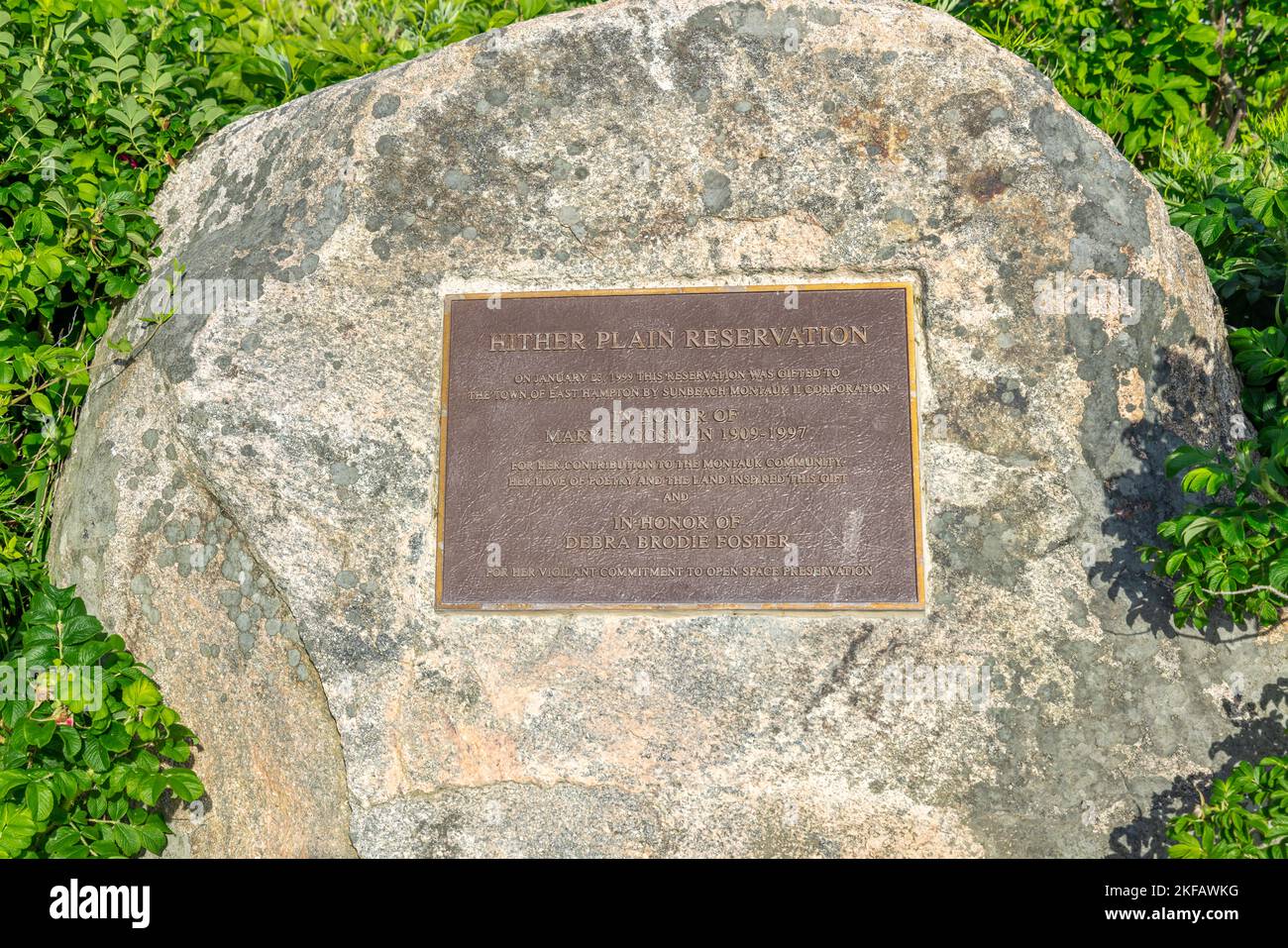 Historisches Wahrzeichen am Strandzugang 16m in montauk, ny Stockfoto