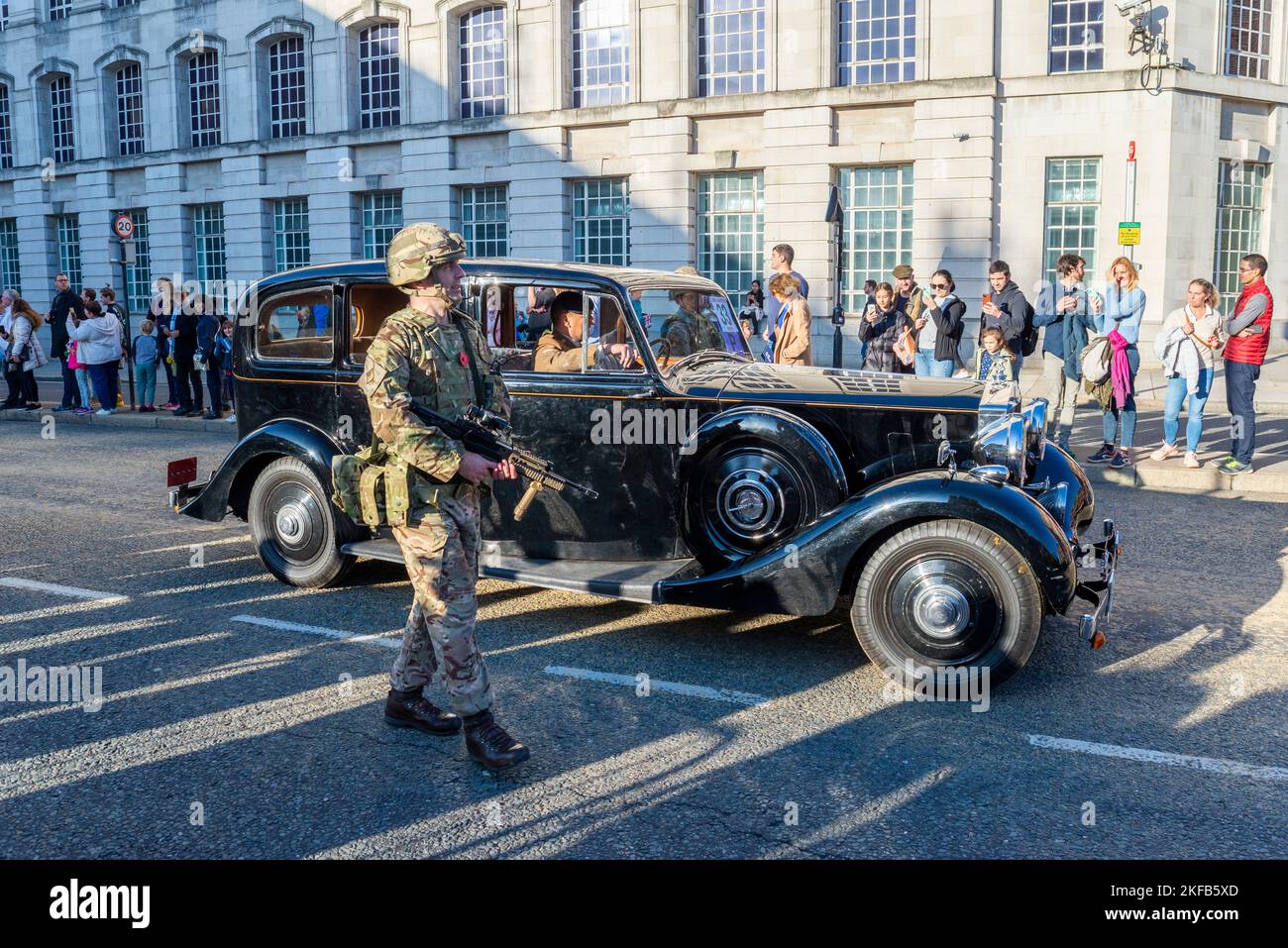 151 REGIMENT ROYAL LOGISTIC CORPS bei der Lord Mayor's Show Parade in der City of London, Großbritannien. Der Rolls-Royce Wraith aus dem Jahr 1939 von Field-Marshal Montgomery Stockfoto