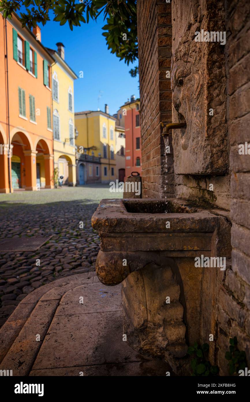 Piazza della Pomposa, Modena Stockfoto