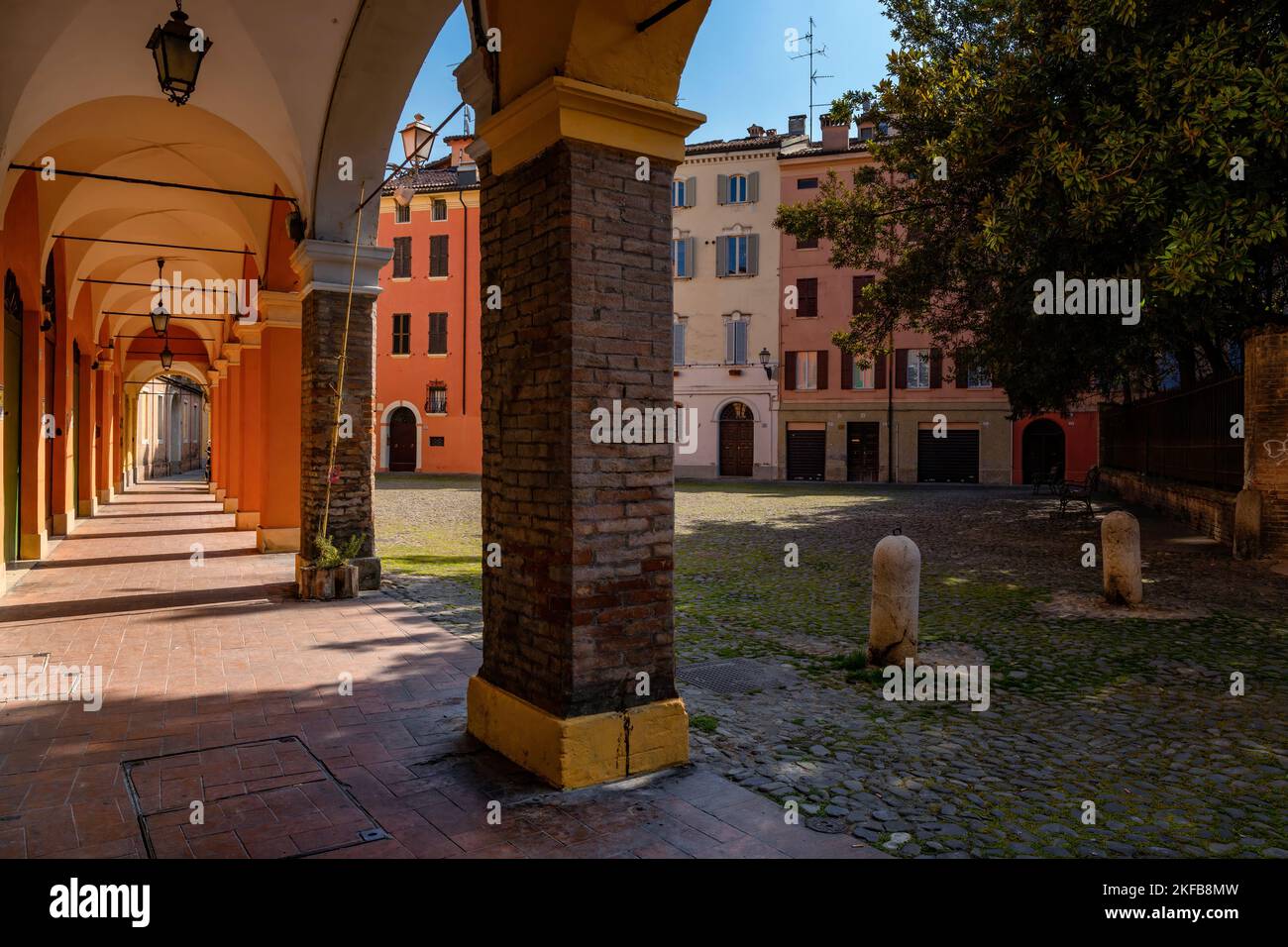 Piazza della Pomposa, Modena Stockfoto