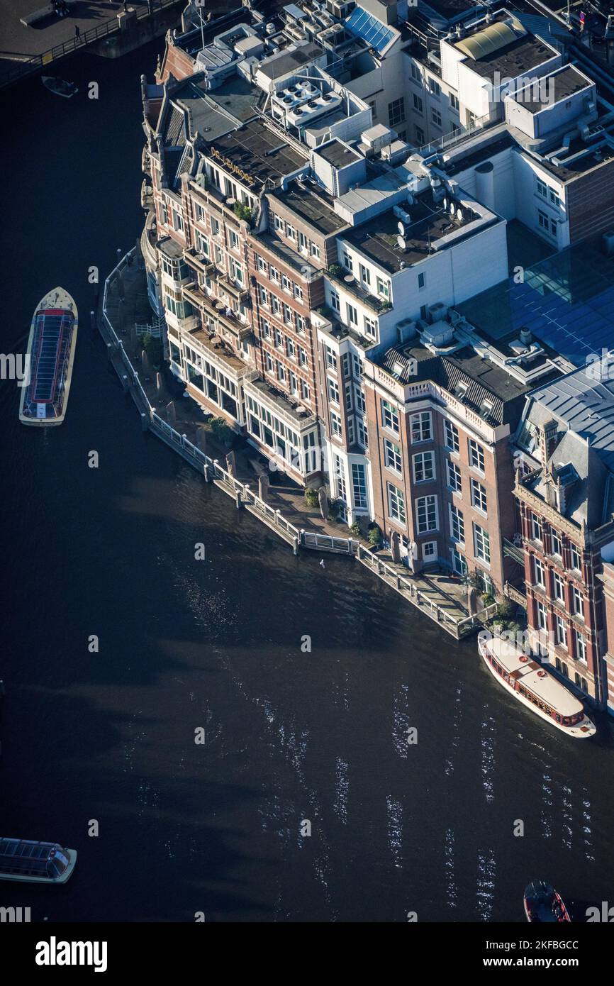 Innenstadt mit L'Europe Amsterdam Hotel Niederlande Stockfoto