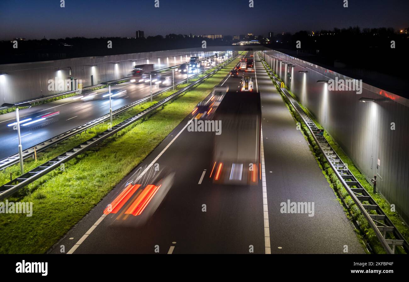 Morgendliche Rush Hour auf der A4 in der Nähe von Schipluiden.anp/hollandse Hoogte/lex van lieshout niederlande Out - belgium Out Stockfoto
