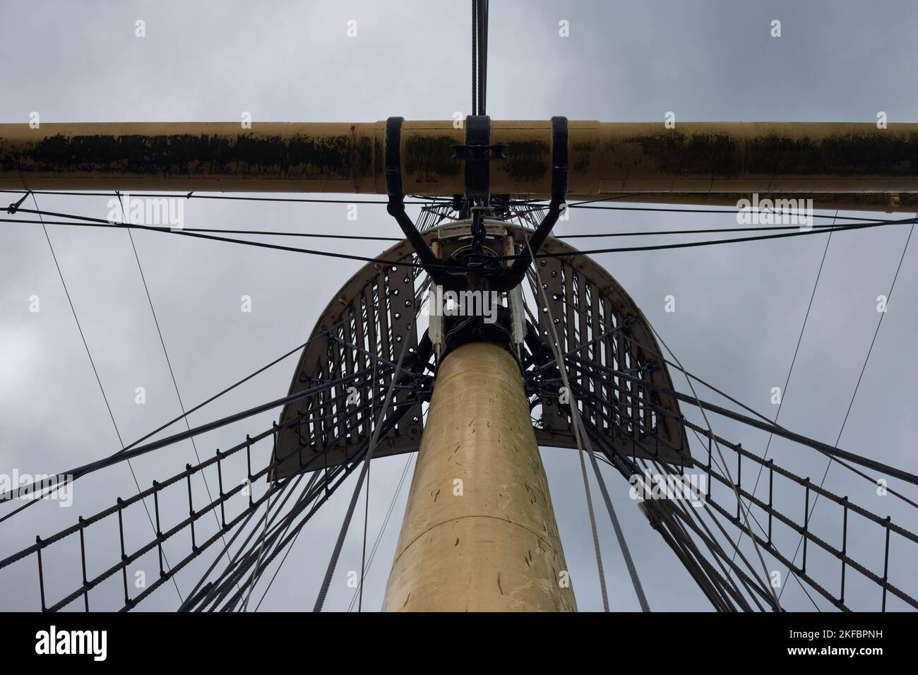Blick auf ein Segelschiff Stockfoto