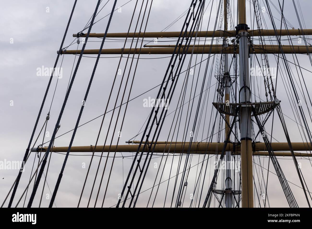 Blick auf ein Segelschiff Stockfoto
