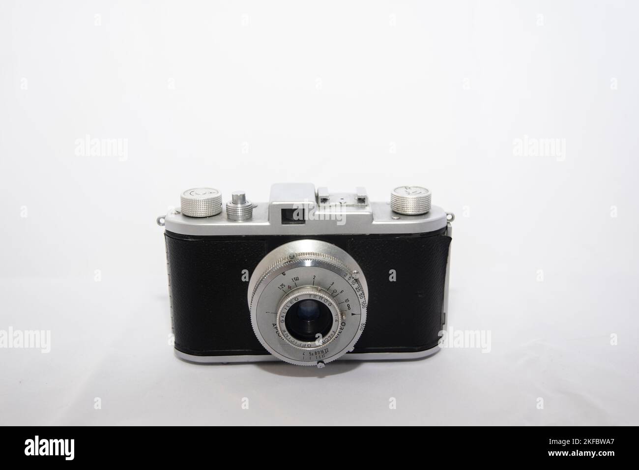 Eine komplett mechanische Ferrania Galileo 'Condoretta' Filmkamera aus dem Jahr 1951 Stockfoto