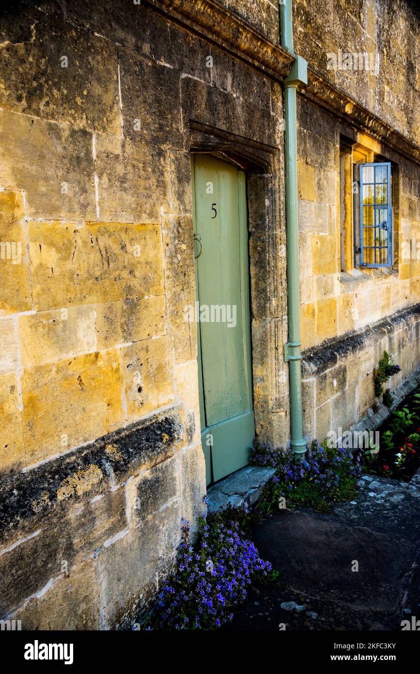 Baptist Hicks Almshouses in Chipping Campden, England. Stockfoto