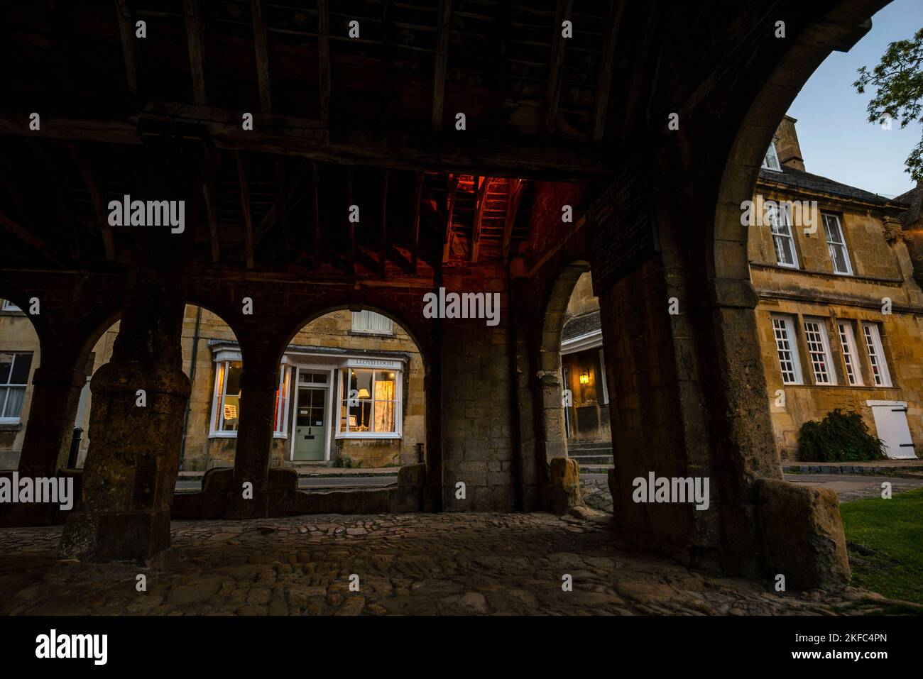 Alte Markthalle in Chipping Campden, England. Stockfoto