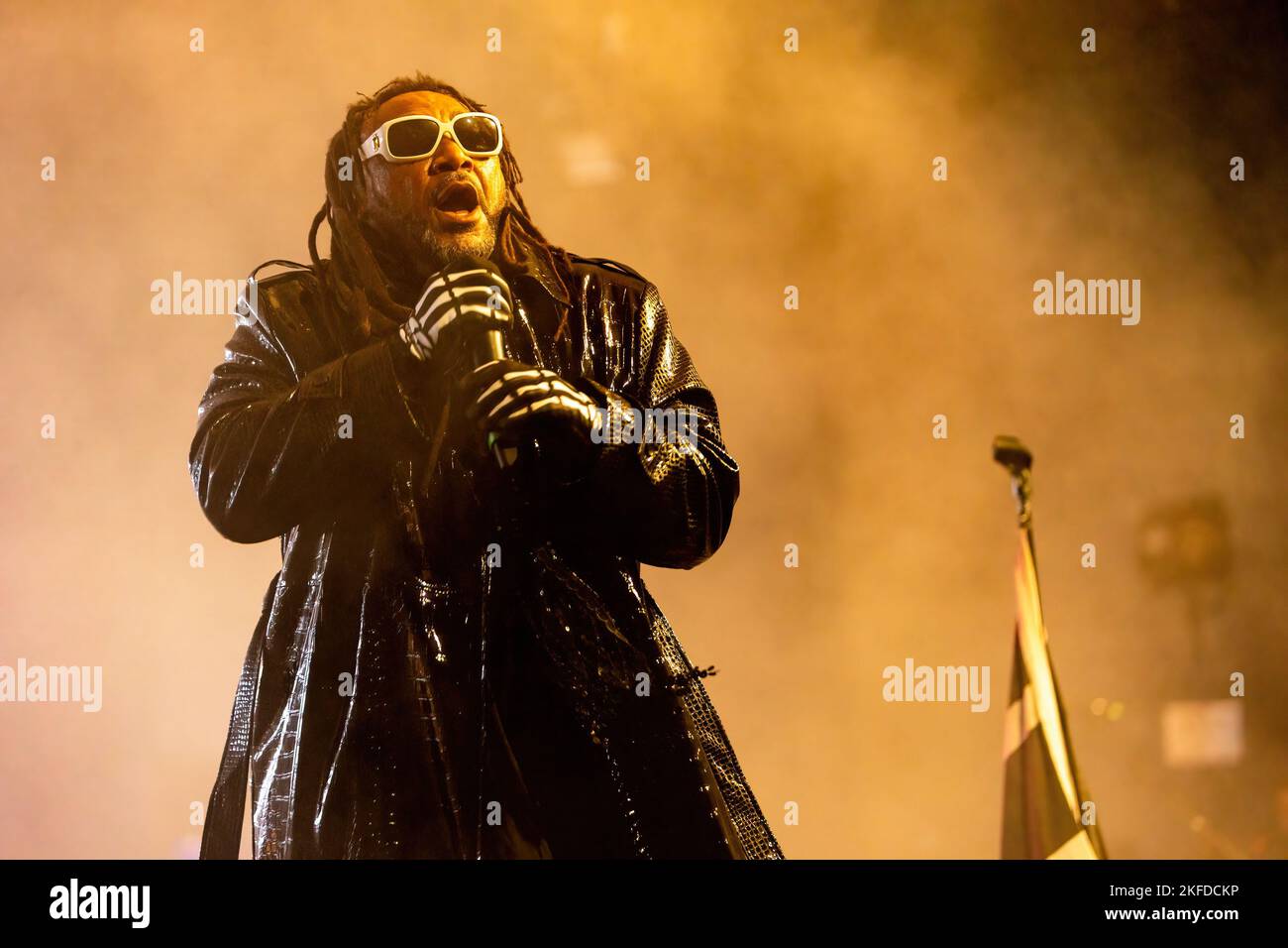 Mailand, Italien. 17.. November 2022. Benji Webbe von der walisischen Reggae-Metal-Band Skindred tritt live auf Alcatraz auf. (Foto von Mairo Cinquetti/SOPA Images/Sipa USA) Quelle: SIPA USA/Alamy Live News Stockfoto