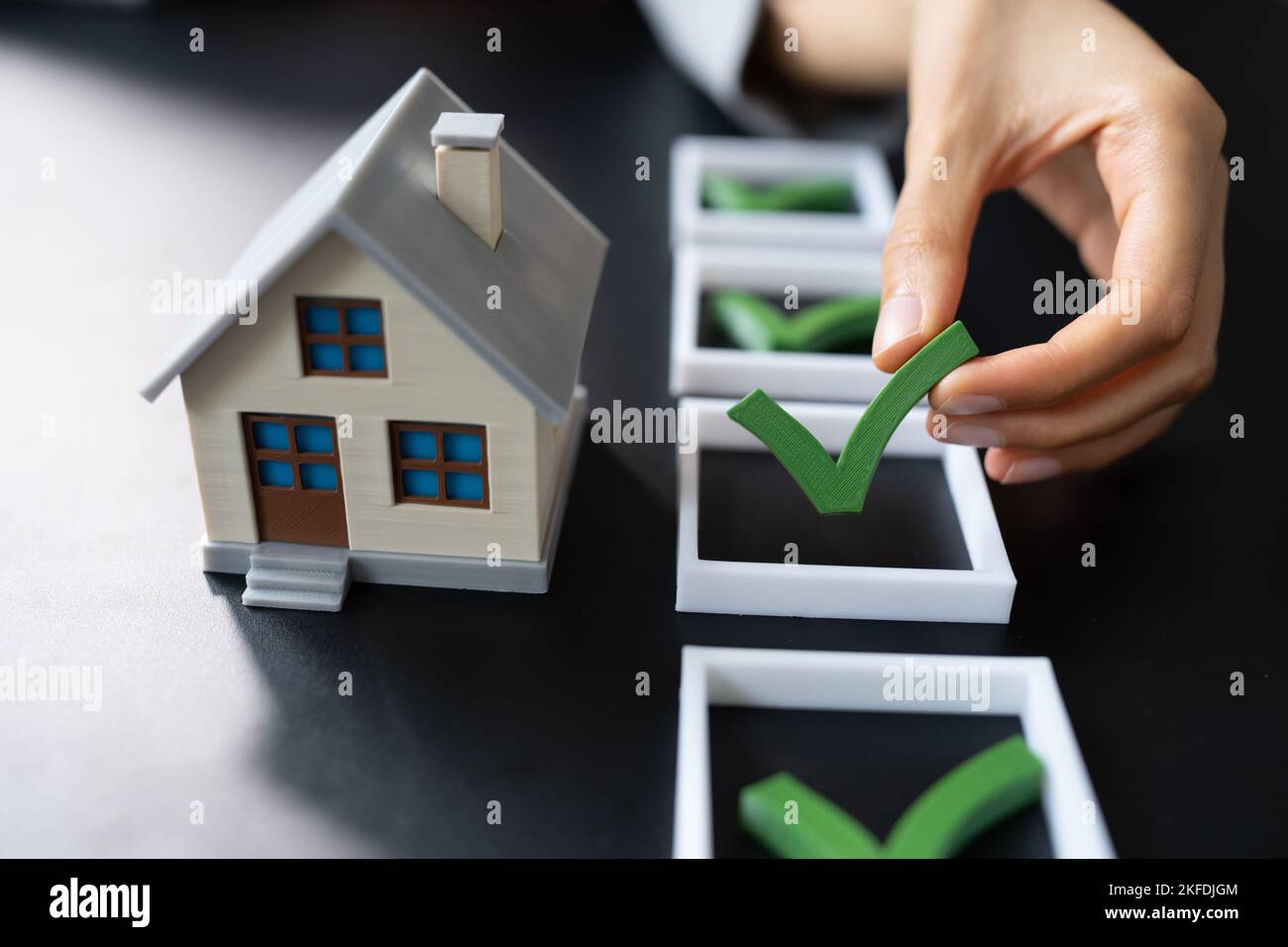 Checkliste Für Hauskauf. Real Estate Home Checkliste Stockfoto