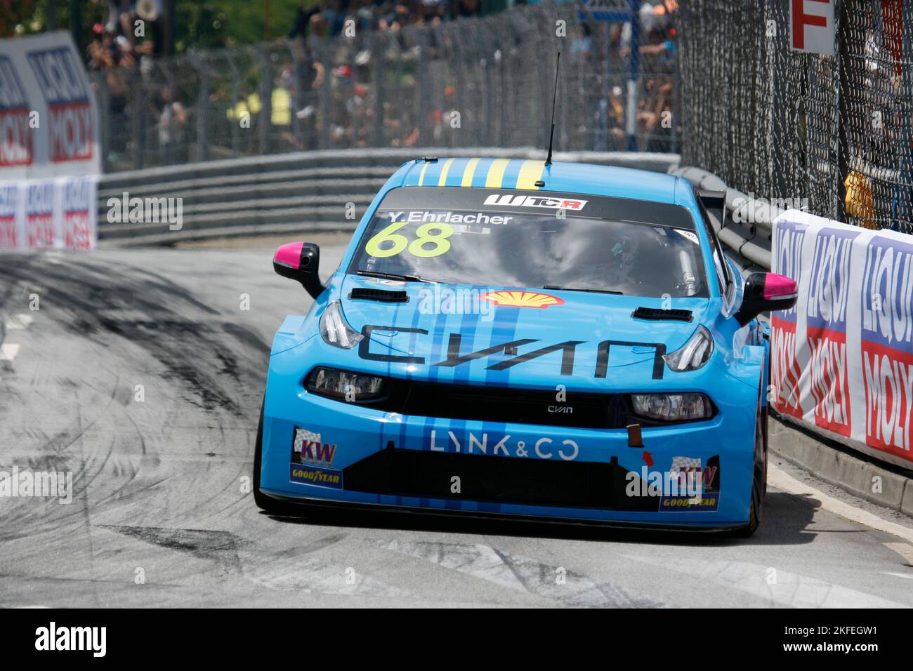 Yann Ehrlacher in seinem Lynk & Co 03 TCR in der Boque-Ecke. WTCR Race of Portugal 2022 - Vila Real International Circuit Stockfoto