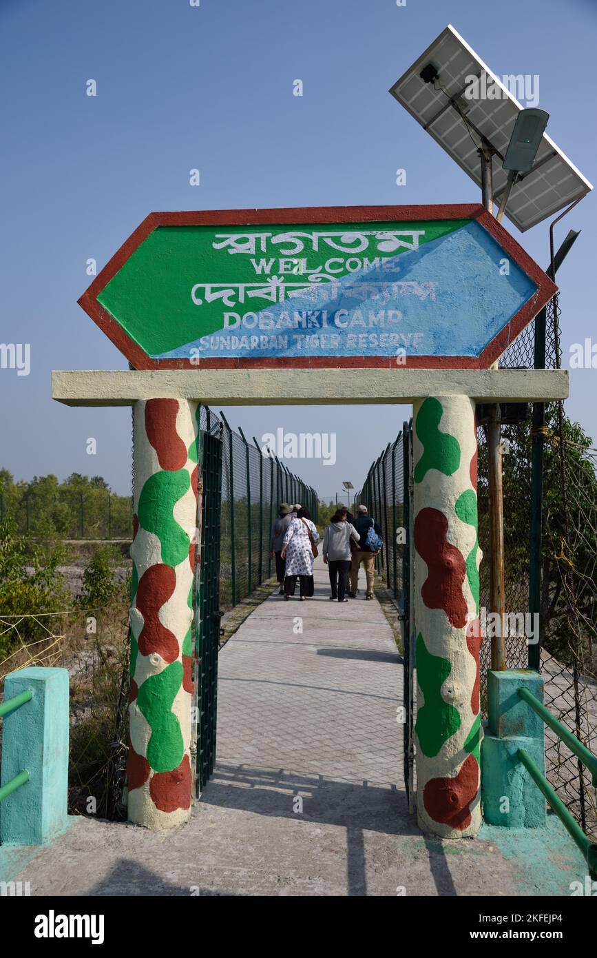 Dobanki Camp, Sunderban, Süd 24 Pargana, Westbengalen, Indien Stockfoto