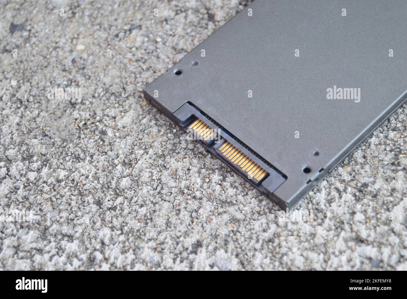 Laptop ssd Disk ist eine moderne Technologie. Weit verbreitet Stockfoto