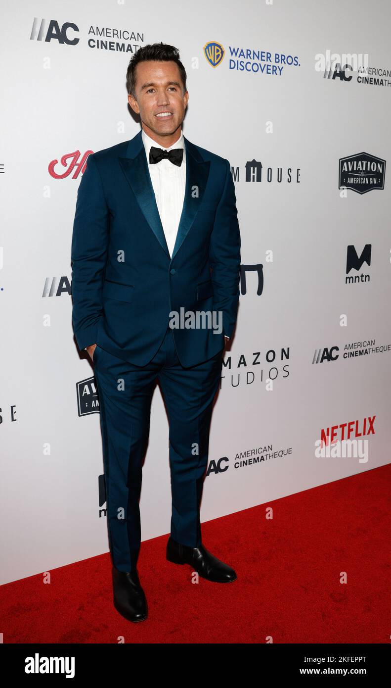Los Angeles, CA - 17. Nov 2022: Rob McElhenney nimmt an den Annual American Cinematheque Awards 36. Teil, die Ryan Reynolds im Beverly Hilton ehren Stockfoto