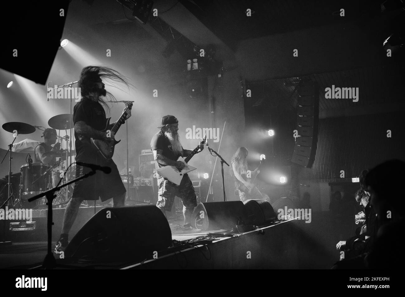 Die amerikanische Sludge-Metal-Band Crowbar trat live im Astra Luturhaus in Berlin auf, während sie Sepultura auf ihrer Quadra Tour unterstützte. Stockfoto