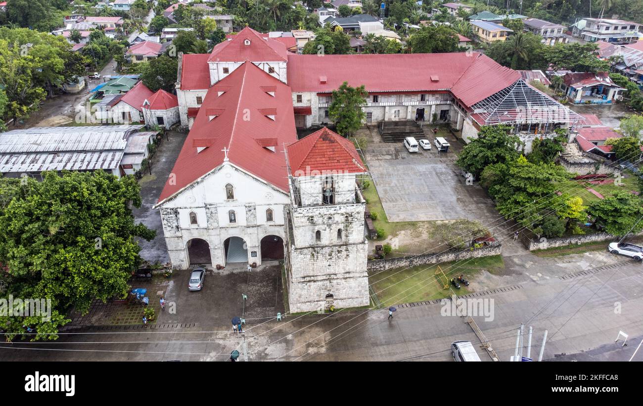 Baclayon Kirche, Baclayon, Bohol, Philippinen Stockfoto