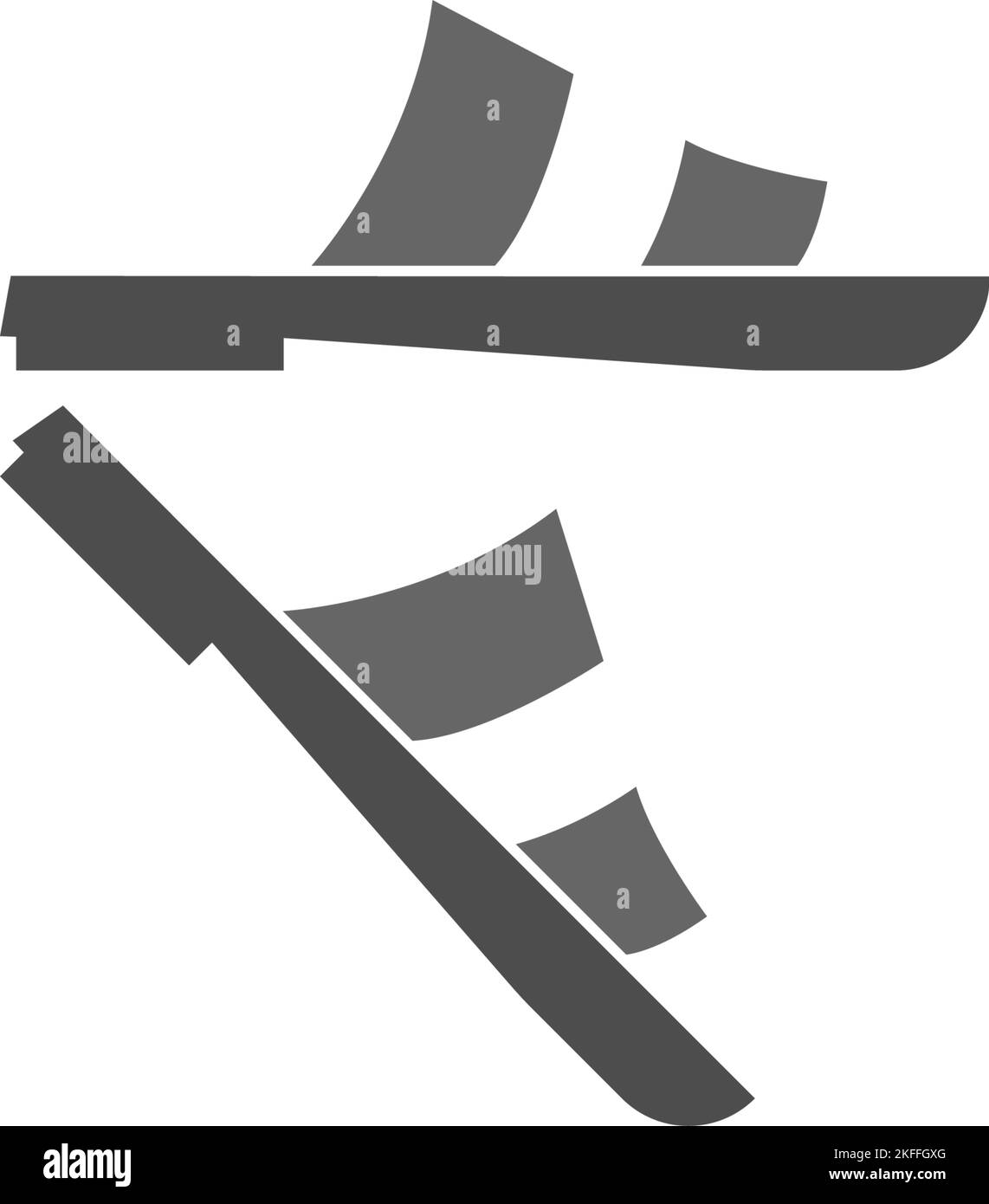 Ein Paar Sandalen isoliert auf weißem Hintergrund. Stock Vektor