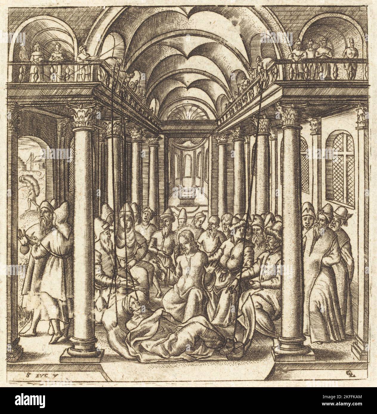 Christus heilt den gelähmten Mann, wahrscheinlich c. 1576/1580. Stockfoto