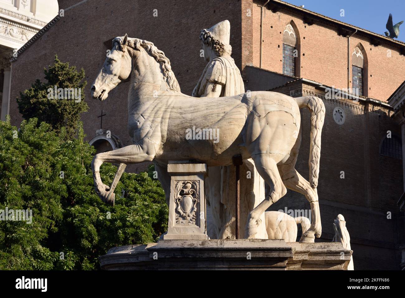 Italien, Rom, Campidoglio, Statue von Pollux Stockfoto