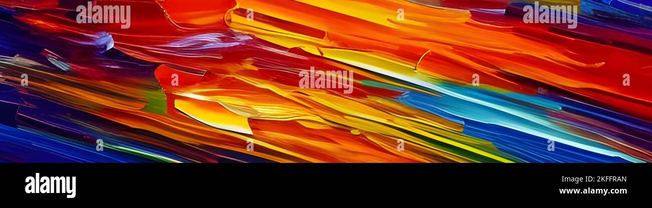 Abstrakte farbenfrohe zufällige Farben Malerei expressionistischen Stil Stockfoto