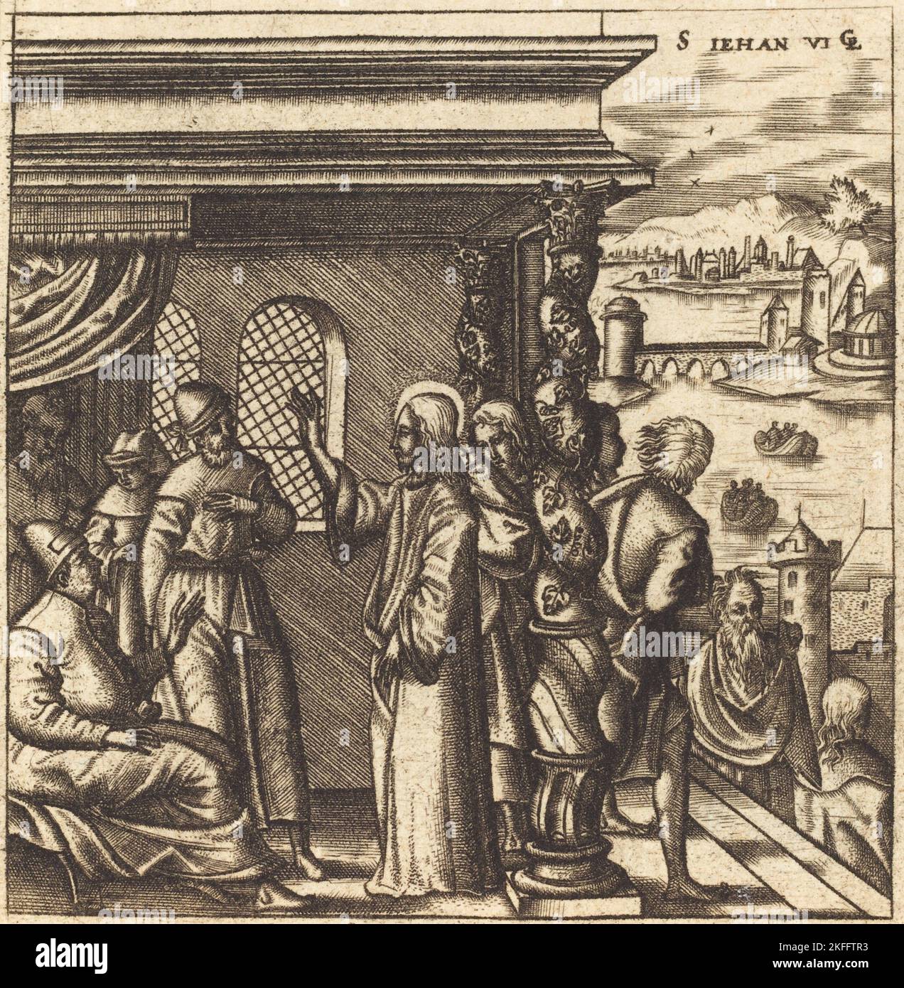 Christus Lehre in der Synagoge, wahrscheinlich c. 1576/1580. Stockfoto