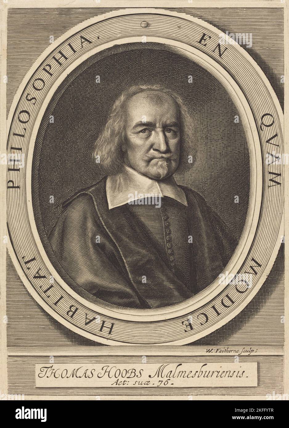 Thomas Hoobs (Thomas Hobbes), nach 1664. Stockfoto