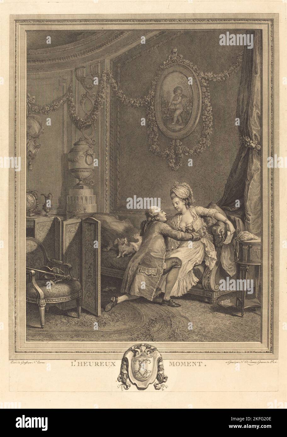 L'heureux Moment, 1777. Stockfoto