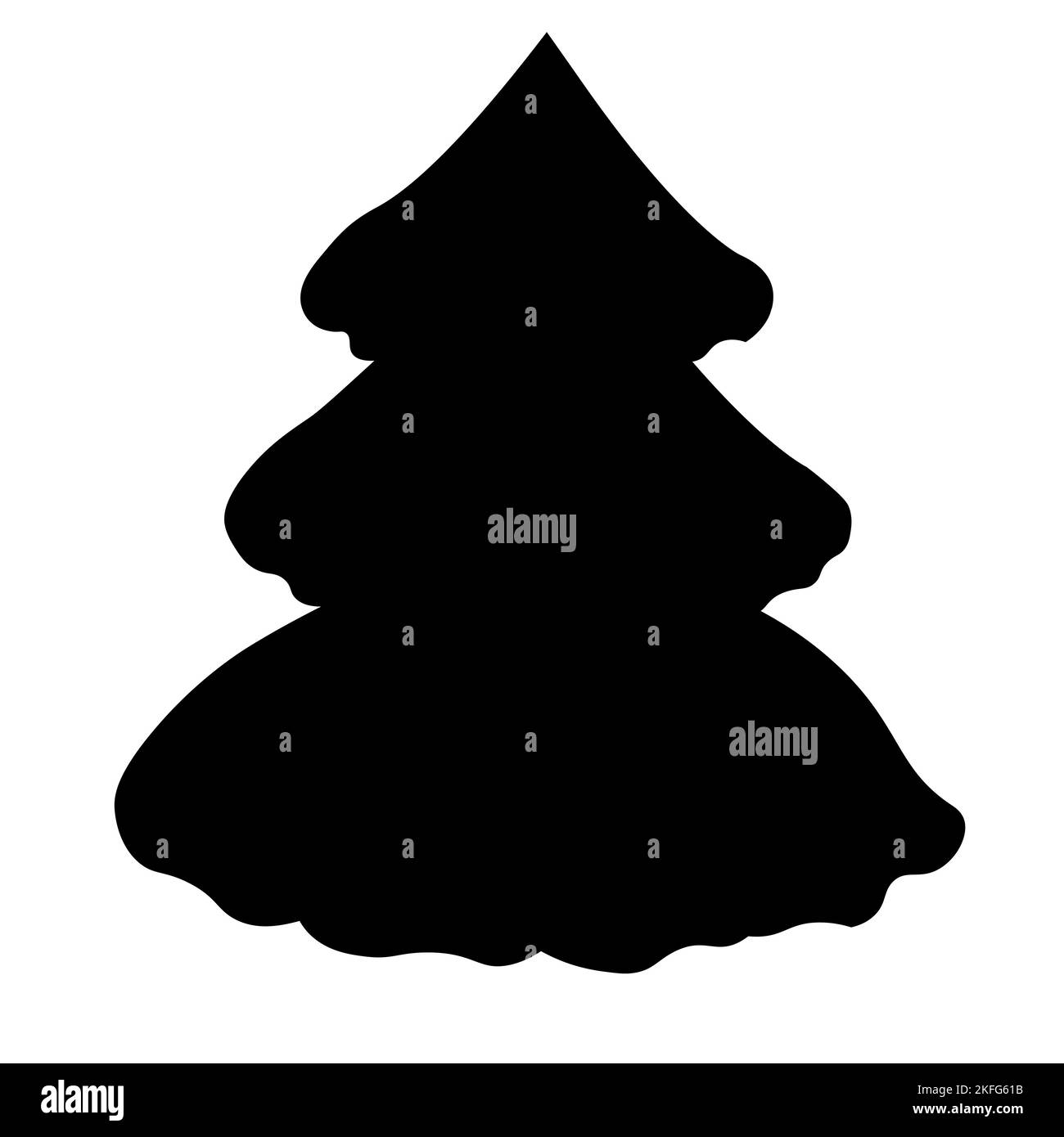 Weihnachtsbaum Ornament für Dekor, Weihnachten Silhouette geschnitten Datei Stock Vektor