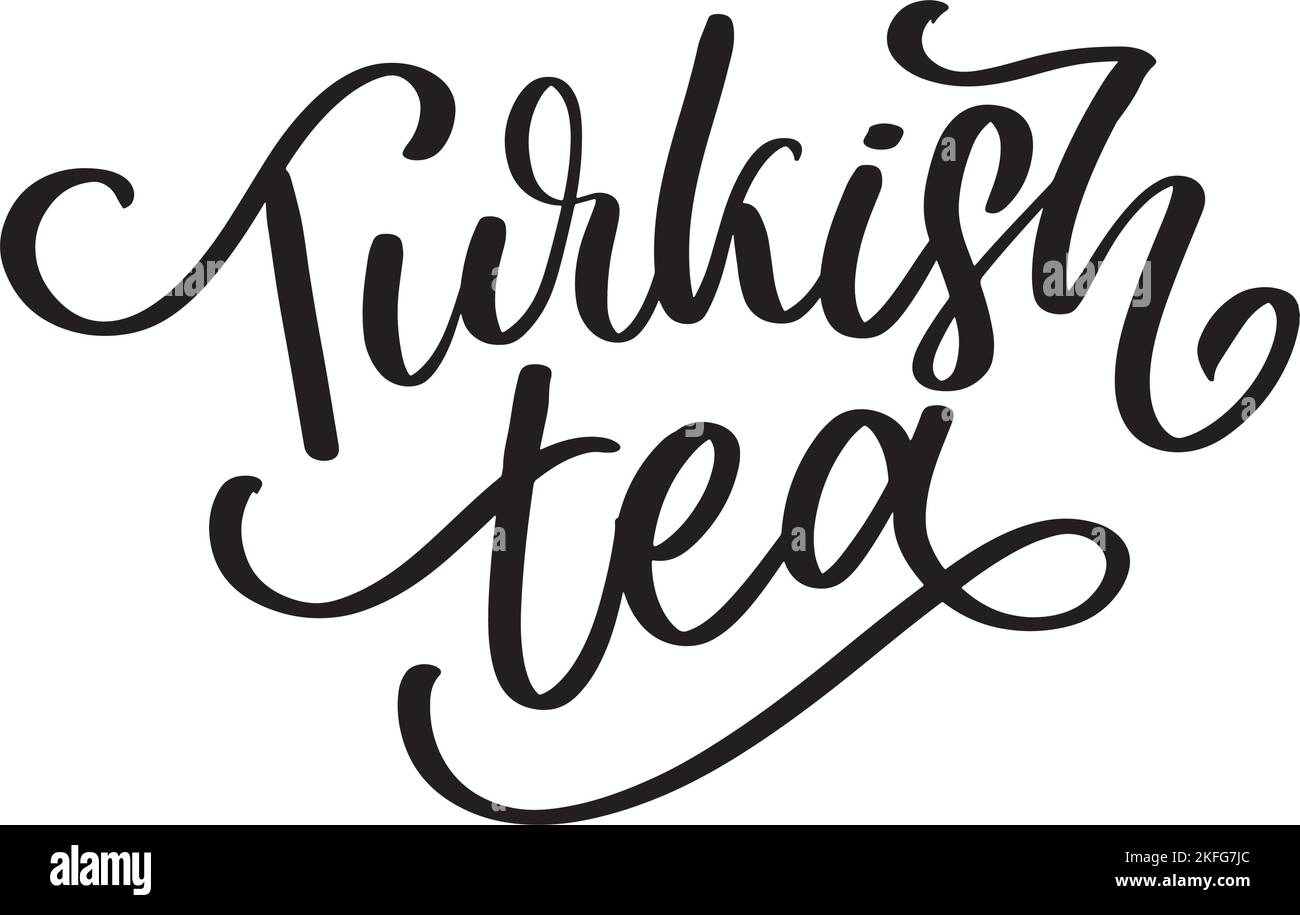 Türkische Traditionen der Teezeremonie. Teezeit. Dekorative Elemente für Ihr Design. Vektor-Illustration mit orientalischen Tasse Stock Vektor