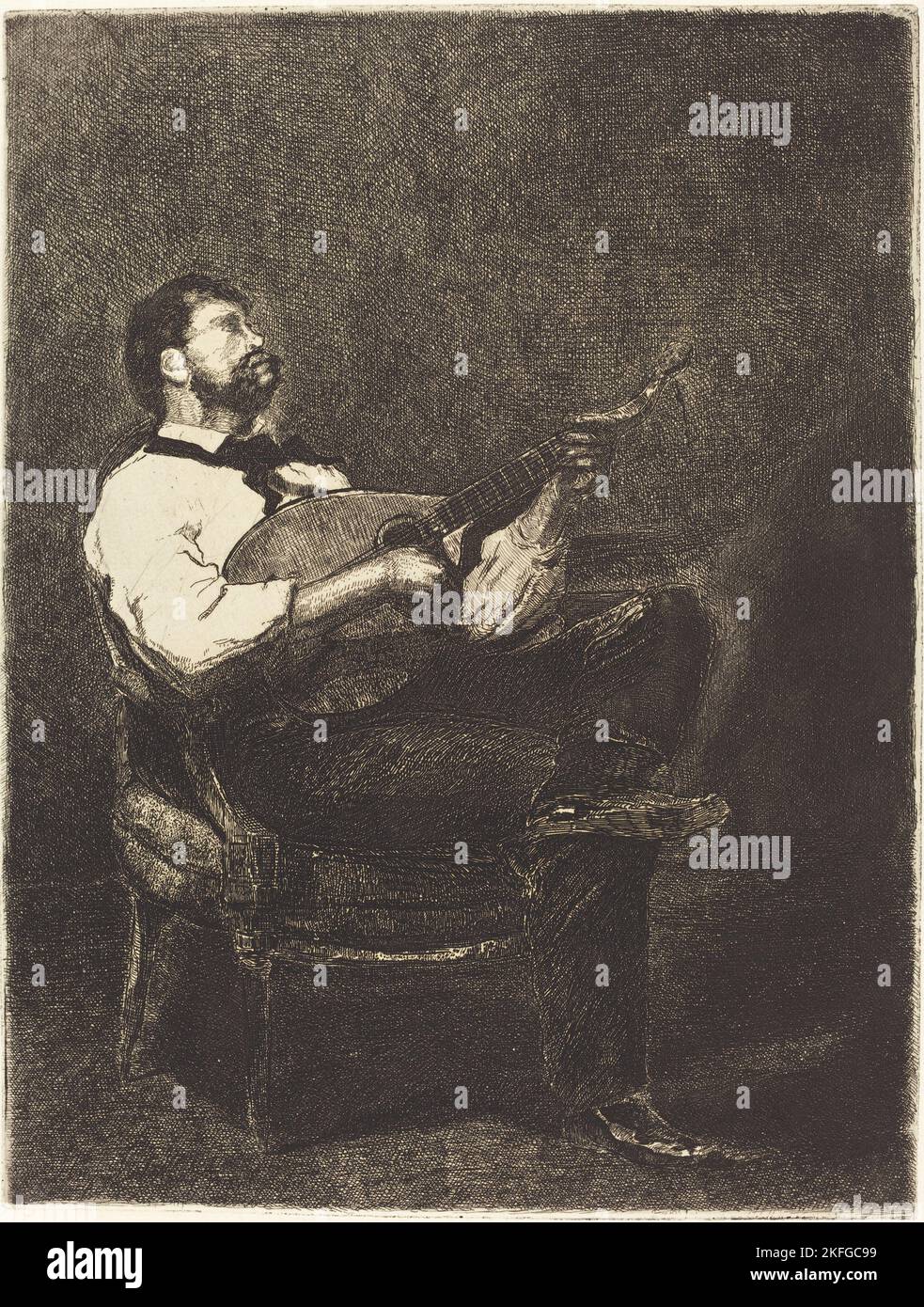 Gitarrist (Joueur de Guitare), 1861. Stockfoto