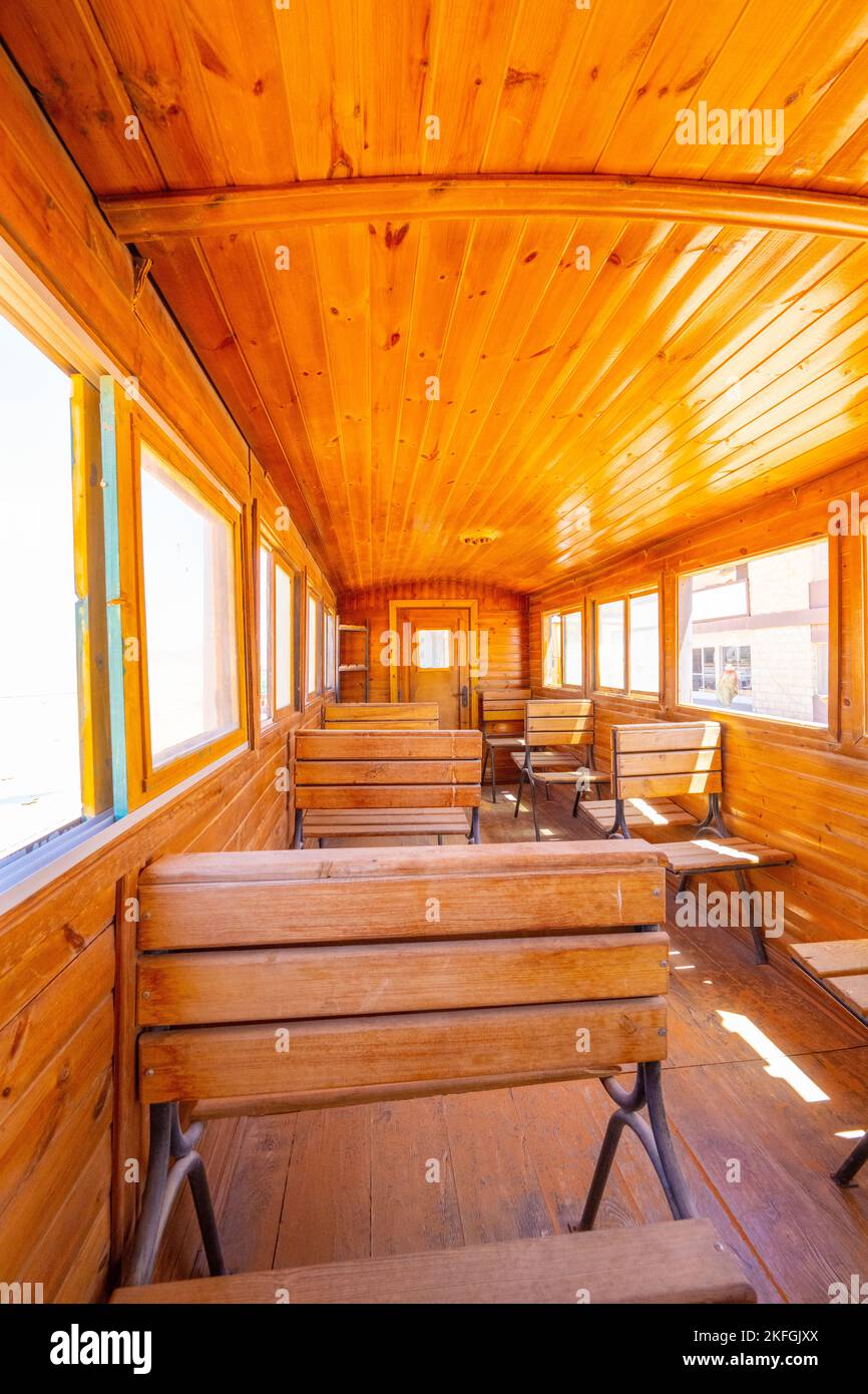 Hejaz Railway Train am Wadi Rum Bahnhof in Wadi Rum Jordan Stockfoto