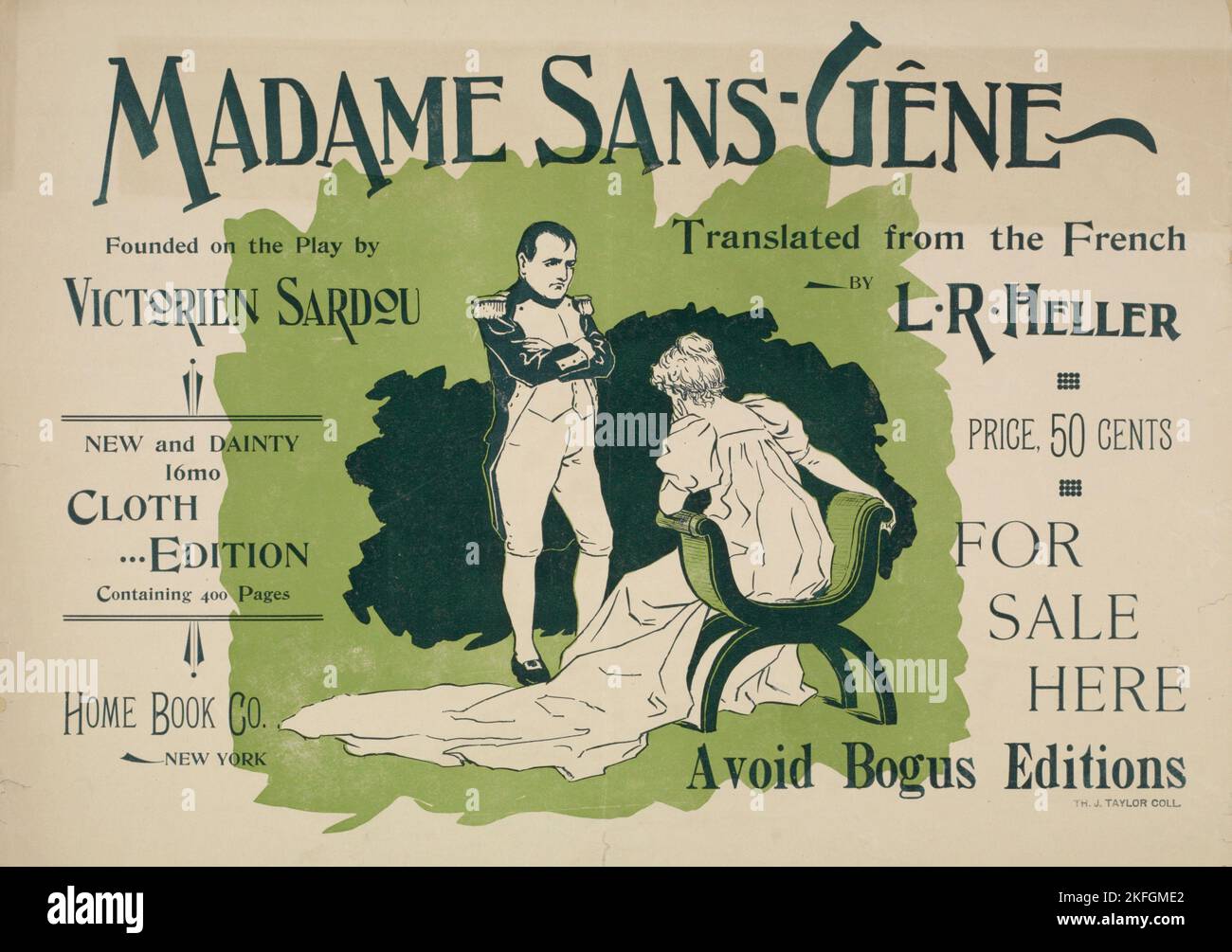 Madame Sans-G&#xea;ne, c1895. Stockfoto