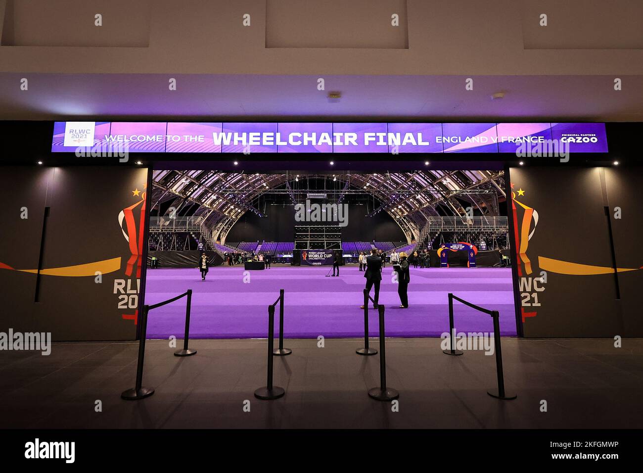 Manchester, Großbritannien. 18.. November 2022. Allgemeiner Blick außerhalb von Manchester Central vor dem Finale der Rugby League-Weltmeisterschaft 2021 im Rollstuhl Frankreich gegen England in Manchester Central, Manchester, Großbritannien, 18.. November 2022 (Foto von Mark Cosgrove/News Images) in Manchester, Großbritannien am 11/18/2022. (Foto von Mark Cosgrove/News Images/Sipa USA) Quelle: SIPA USA/Alamy Live News Stockfoto
