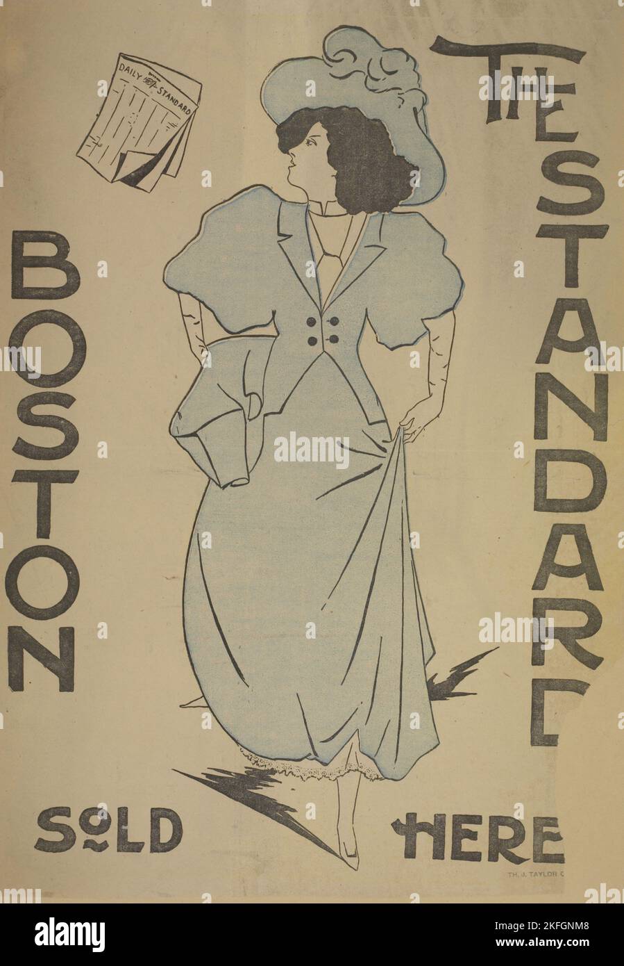 Der Boston-Standard wurde hier verkauft, c1893 - 1897. Stockfoto