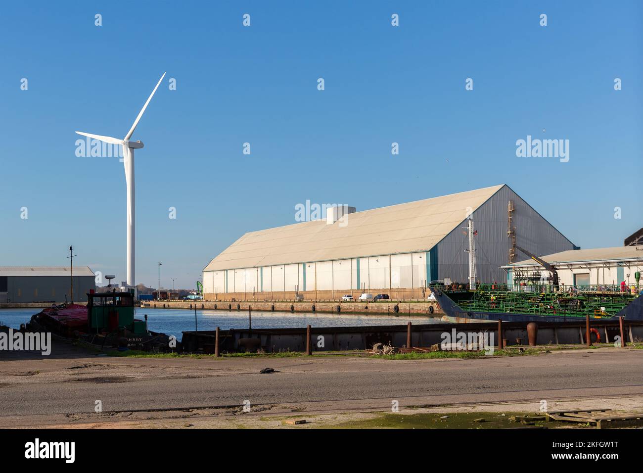 Liverpool, Großbritannien: Lagerhaus am Huskisson Dock, Silverthorn, Großbritannien, Regent Road Stockfoto