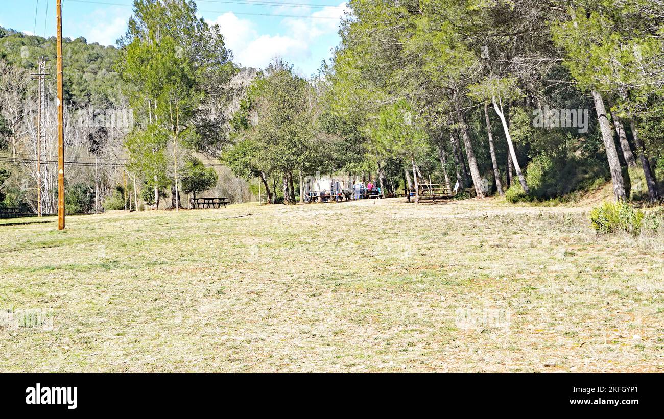 Naturpark Sant Llorens de Munt i l'Obac, Bages, Moyanés; Comarca del Valles Occidental, Barcelona, Katalonien, Spanien, Europa Stockfoto