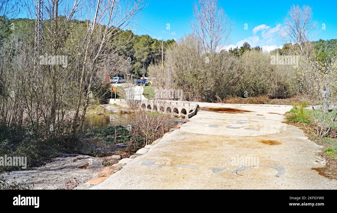 Naturpark Sant Llorens de Munt i l'Obac, Bages, Moyanés; Comarca del Valles Occidental, Barcelona, Katalonien, Spanien, Europa Stockfoto