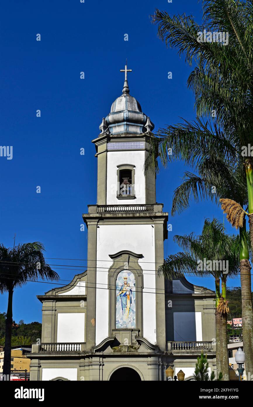 Die Kirche Our Lady of the Rosario (Nossa Senhora do Rosario) in Petropolis, Rio de Janeiro, Brasilien Stockfoto