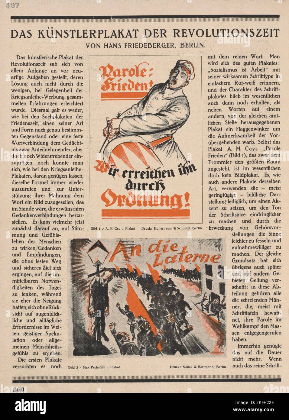 Das K&#xfc;nstlerplakat der Revolutionszeit, c1919. [Herausgeber: M. Schildberger [etc.]; Ort: Berlin] Stockfoto