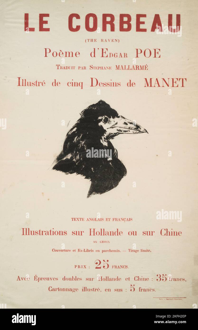 Le corbeau..., c1875. [Verlag: Richard Lesclide; Ort: Paris] Weitere Titel: Poster Stockfoto