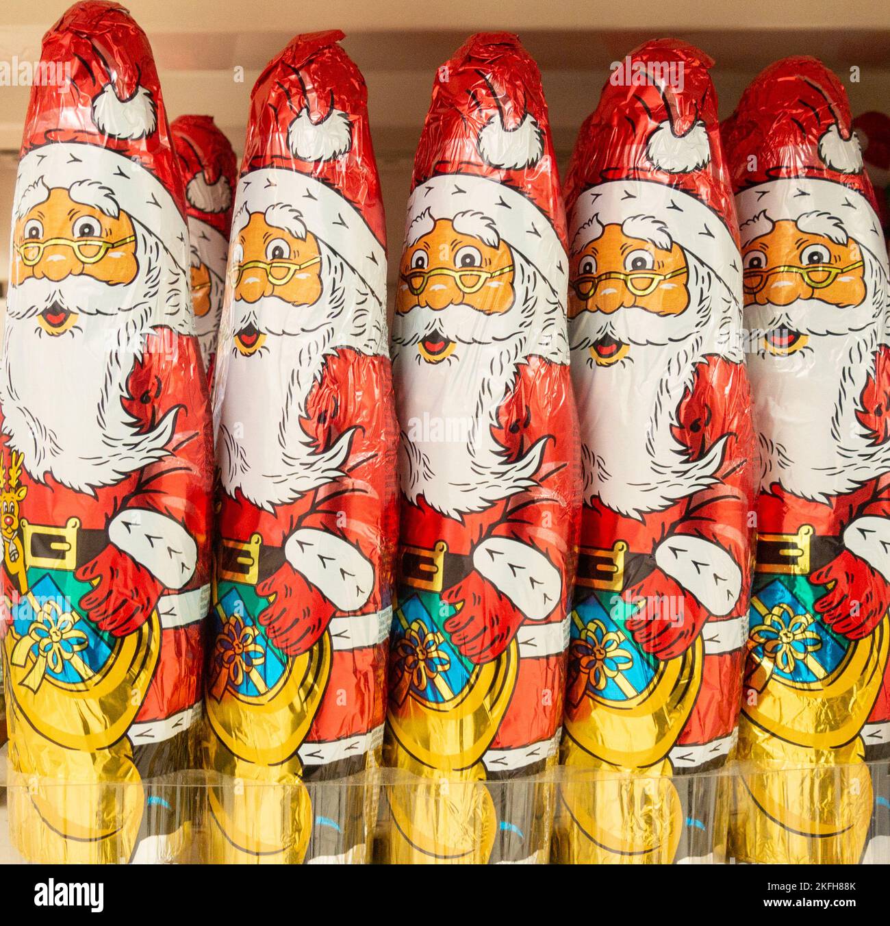 Pater christmas Pralinen Stockfoto