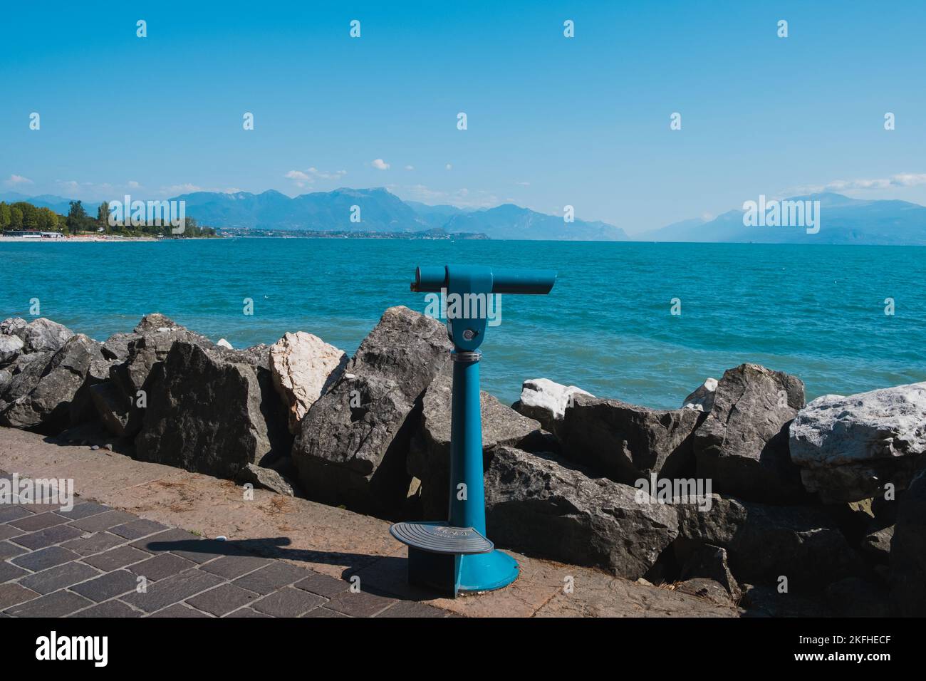 Teleskop, Desanzano del Garda, Italien Stockfoto