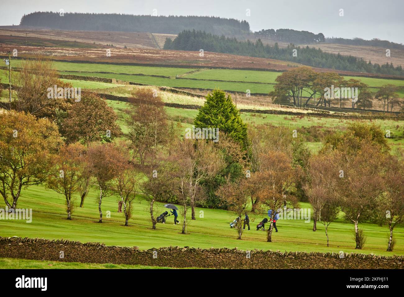 Landschaft der Marktstadt Ribble Valley in Lancashire, England Stockfoto