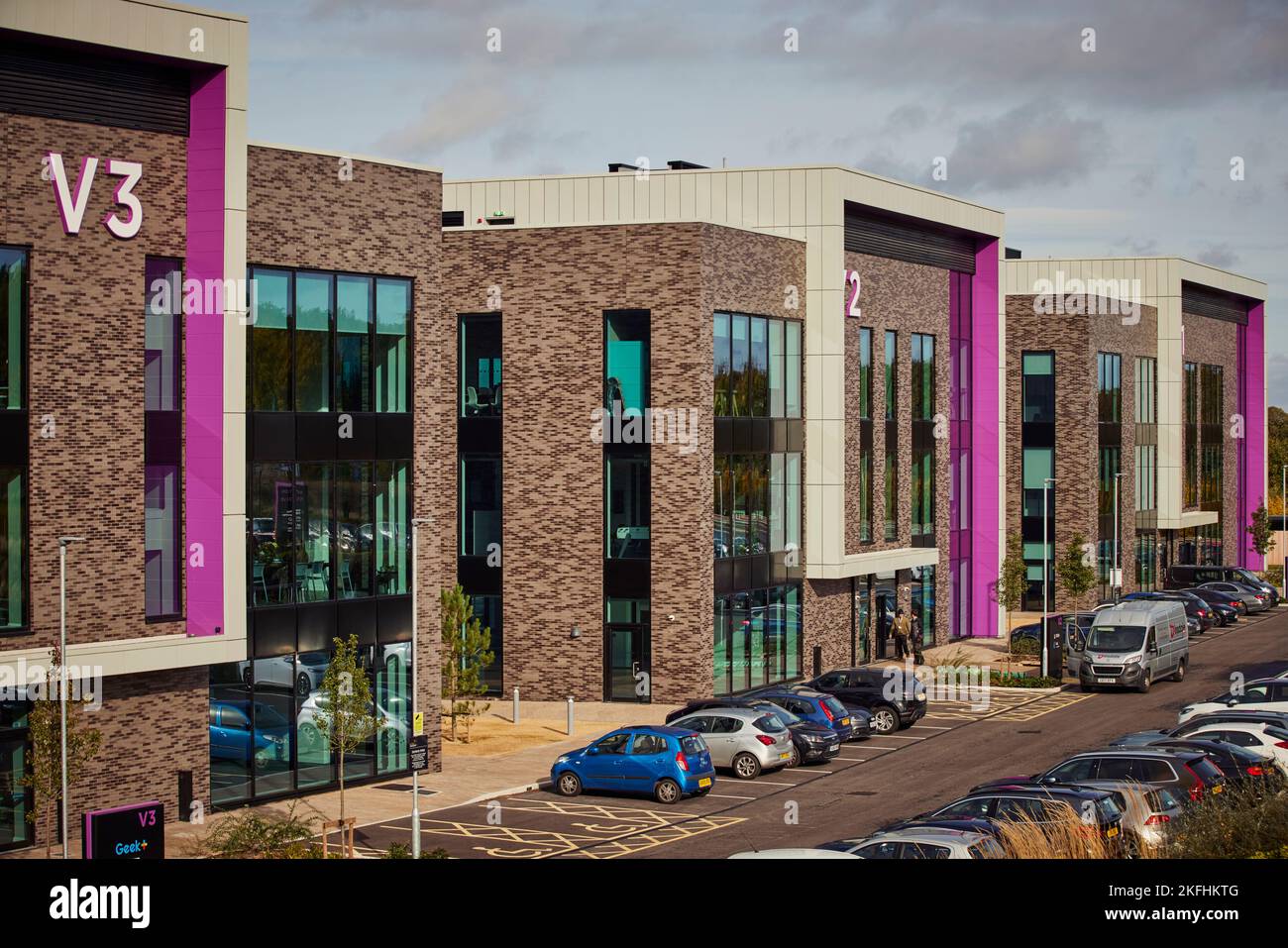 SCI-Tech Daresbury Enterprise Zone V1 V2 V3 Niederlassungen Stockfoto