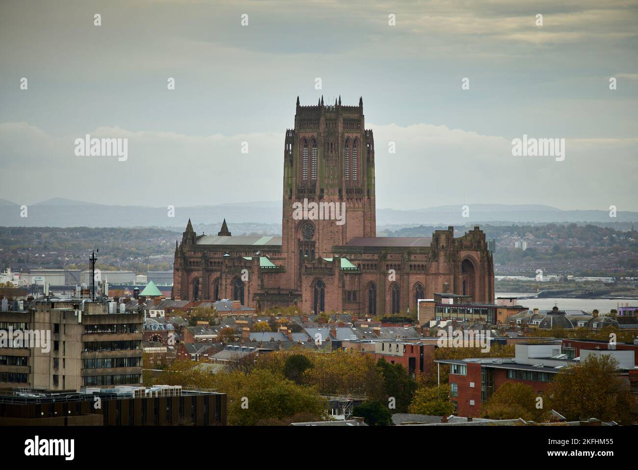 Liverpool Cathedral Anglikanische Diözese Liverpool, erbaut auf dem St. James's Mount in Liverpool, Stockfoto